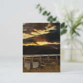 カリフォルニアの橋に朝日が昇る ポストカード (スタンド正面)