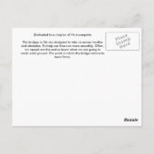 カリフォルニアの橋に朝日が昇る ポストカード (裏面)