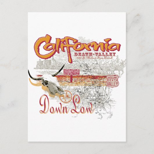 カリフォルニアの死の谷 ポストカード (正面)