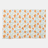 カリフォルニアの水彩ポピーパターン キッチンタオル (横)