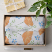 カリフォルニアの水彩ポピーパターン 薄葉紙 (ギフト)