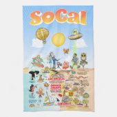 カリフォルニアの永遠の夏のタオル キッチンタオル (縦)
