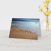 カリフォルニアの海岸での夏の終わり カード (黄色い花)