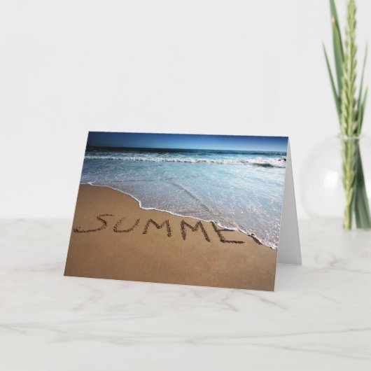 カリフォルニアの海岸での夏の終わり カード (正面)
