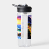 カリフォルニアの海岸線の夕日パーソナライズされた ウォーターボトル (右面)