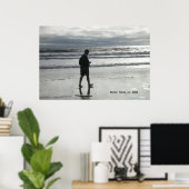 カリフォルニアの海岸線 – ウォークオンザビーチ – ポスター (ホームオフィス)