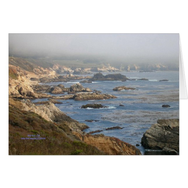 カリフォルニアの海岸線 – Big Sur – カード (正面横)
