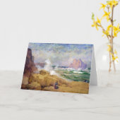 カリフォルニアの海岸 | ウィリアム・ヘンリー・ホームズ カード (黄色い花)