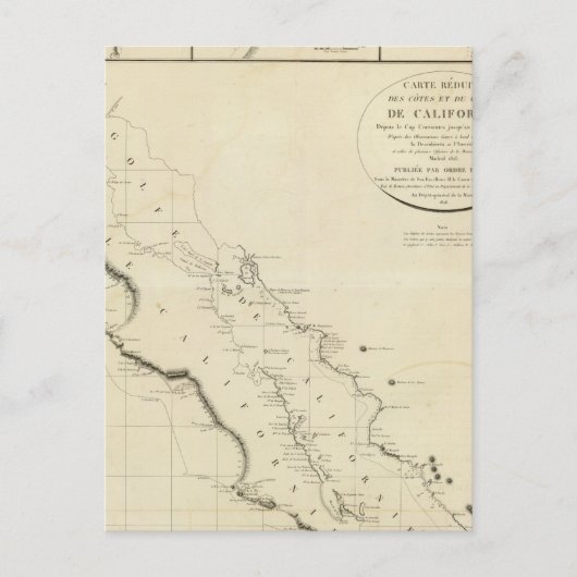 カリフォルニアの海岸 ポストカード (正面)