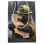 カリフォルニアの消防士に感謝 ミディアムペーパーバッグ (正面)