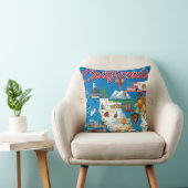 カリフォルニアの漫画の地図 クッション (椅子)