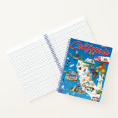 カリフォルニアの漫画の地図 ノートブック (内部)