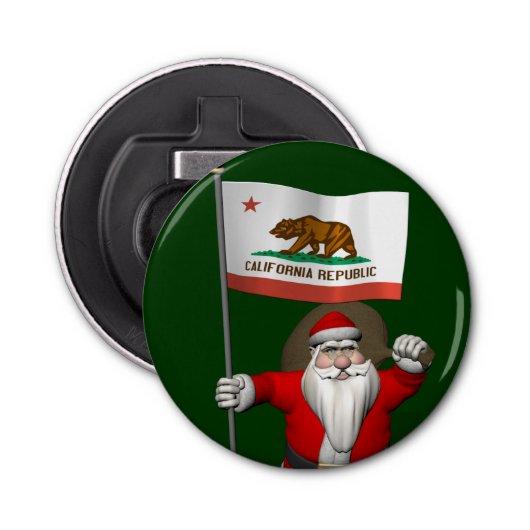 カリフォルニアの看板のあるサンタクロース 栓抜き (正面)