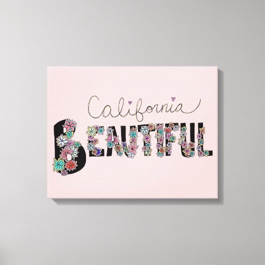 カリフォルニアの美しい キャンバスプリント (正面)