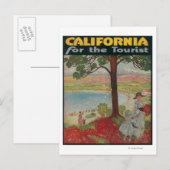 カリフォルニアの観光客ポスター ポストカード (正面/裏面)