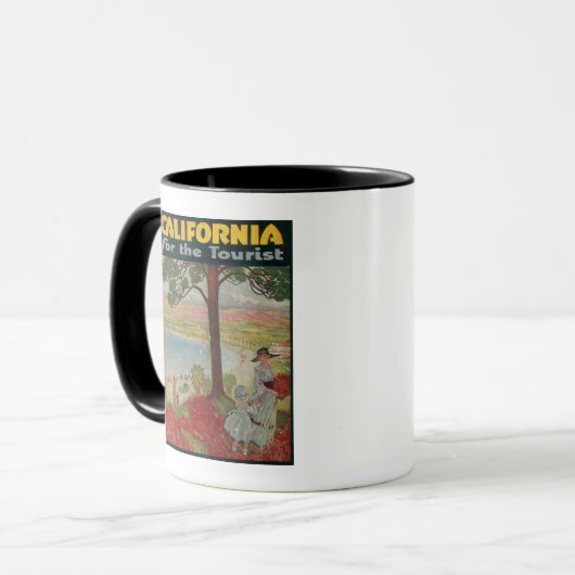 カリフォルニアの観光客ポスター マグカップ (正面左)