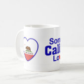 カリフォルニアの誰かは私を愛します コーヒーマグカップ (正面左)