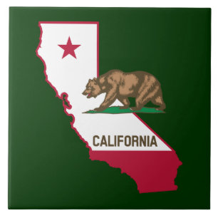 カリフォルニアの輪郭とシルエット タイル
