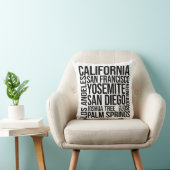 カリフォルニアの都市ワードアート – サンフランシスコ クッション (椅子)
