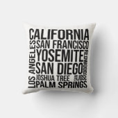カリフォルニアの都市ワードアート – サンフランシスコ クッション (裏面)