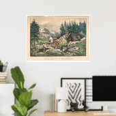 カリフォルニアの金ゴールド採掘(0636A) ポスター (ホームオフィス)