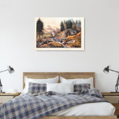 カリフォルニアの金ゴールド鉱業 キャンバスプリント (インサイチュ (寝室))