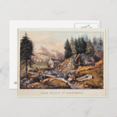 カリフォルニアの金ゴールド鉱業 ポストカード (正面/裏面)