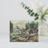 カリフォルニアの金鉱業， 1871 ポストカード (スタンド正面)