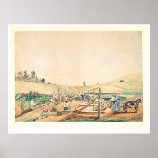 カリフォルニアの鉱山労働者がアラーストラを働く(0111A) ポスター (正面)