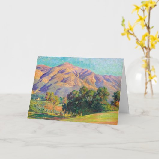 カリフォルニアの風景 | アーサー・マートン・ハザード カード (黄色い花)