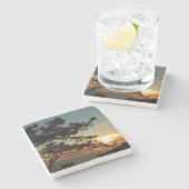 カリフォルニアの風景 トレイピンサンセット ストーンコースター (横)