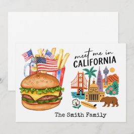 カリフォルニアの4th July 独立記念日パーティー 招待状