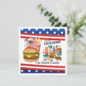 カリフォルニアの4th July 独立記念日パーティー 招待状 (スタンド正面)
