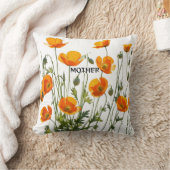 カリフォルニアの/ウェールズのポピーたち。母の日のプレゼント クッション (ブランケット)