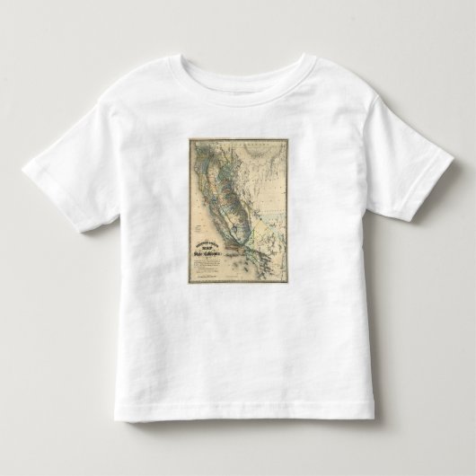 カリフォルニアのBrittonおよびReyの地図 トドラーTシャツ (正面)