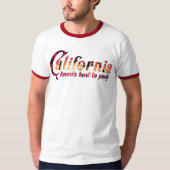 カリフォルニアはパーティを楽しむ方法を知っています Tシャツ (正面)