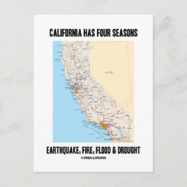 カリフォルニアは四季大震災を起こす ポストカード