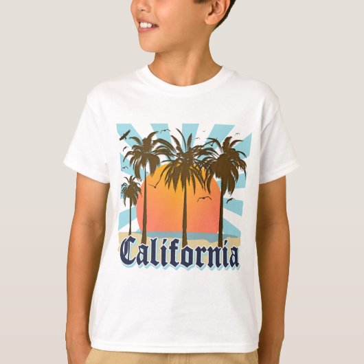 カリフォルニアは日没を浜に引き上げます ベビーTシャツ (正面)
