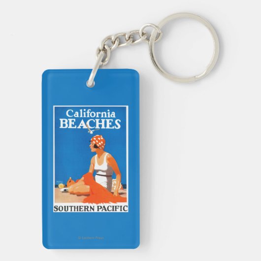 カリフォルニアは昇進ポスターを浜に引き上げます キーホルダー (裏面)