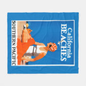 カリフォルニアは昇進ポスターを浜に引き上げます フリースブランケット (正面(横))