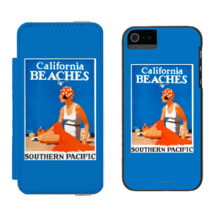 カリフォルニアは昇進ポスターを浜に引き上げます iPhone SE/5/5sウォレットケース