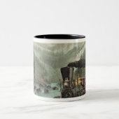 カリフォルニアへのルート ツートーンマグカップ (中央)