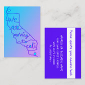 カリフォルニアへの引越し ビジネスカード (正面/裏面)