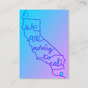 カリフォルニアへの引越し ビジネスカード