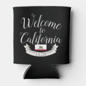 カリフォルニアへようこそ |行き先結婚式 缶クーラー (正面)