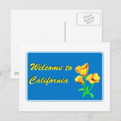 カリフォルニアへようこそ – USA Road Sign ポストカード (正面/裏面)