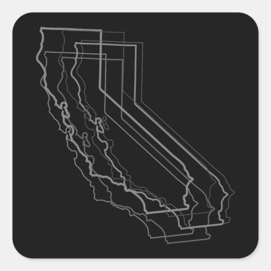 カリフォルニアぼやけ州 スクエアシール (正面)