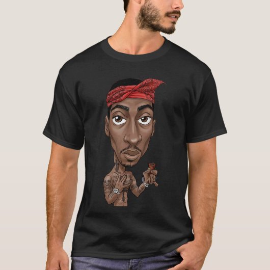 カリフォルニアを代表するラップレジェンドの女性デザインのメンズTシャツ Tシャツ (正面)