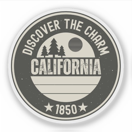 カリフォルニアを探索 - あらゆる愛好家のためのデザイン シール (正面)