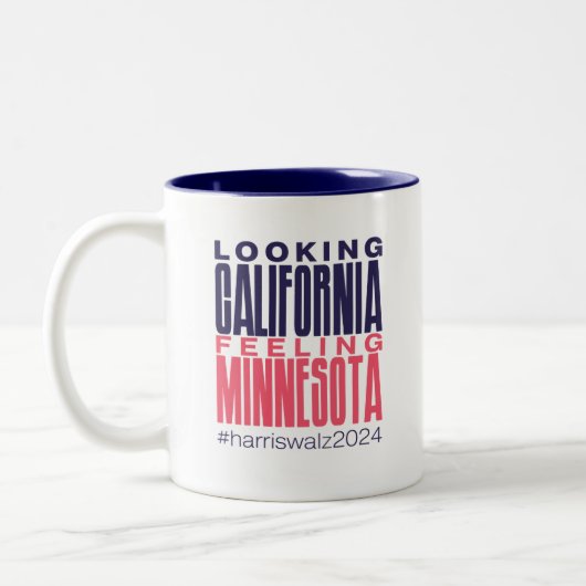 カリフォルニアを見感じて、ミネソタ・マグ ツートーンマグカップ (左)